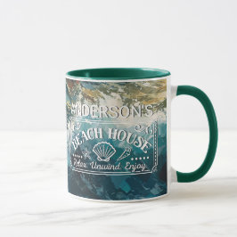 Caneca Break Beach Waves, tema Pintura