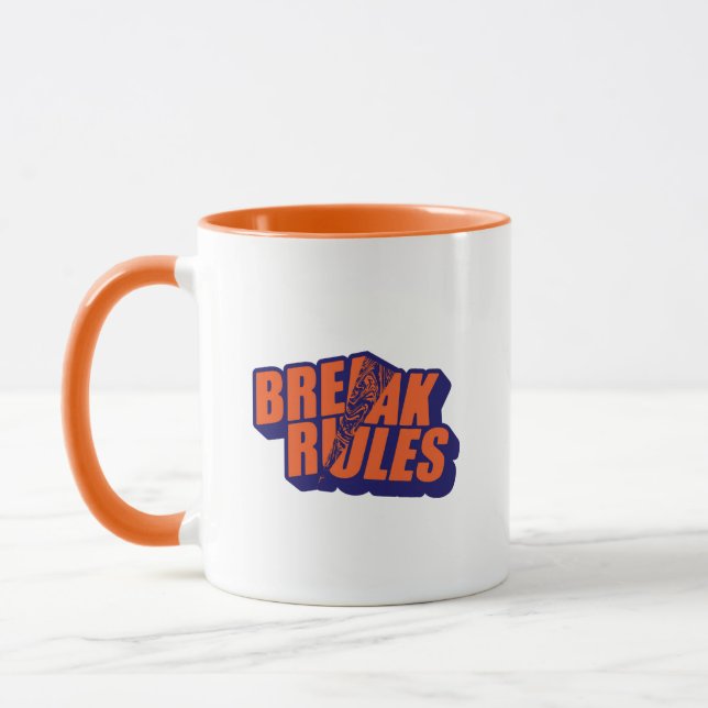 Caneca "Break The Rules" Edgy Rebel Quote (Esquerda)