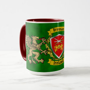 Caneca Brennan Irish Shield & Griffins Personalizados
