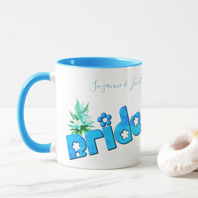 Caneca Bride Cute Personalized Wedding (Com Donut)