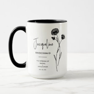 Caneca Bridesmaid   Aster Birth Flower