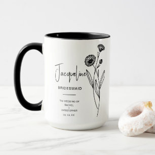 Caneca Bridesmaid de outubro   Pote Marigold Birth Flower