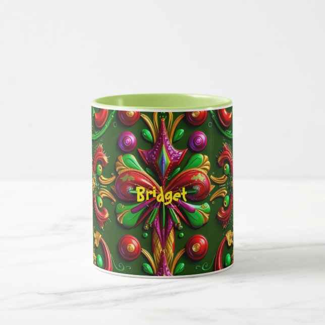 Caneca BRIDGET ~ NATAL ~ 3D ~ Multicolor ~ (Centro)