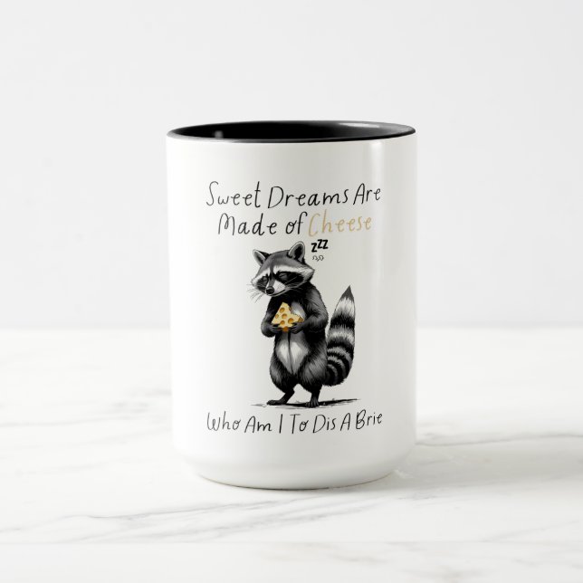Caneca Brie de Guaxinim Fofa Piada Doce Queijo Comida Fra (Centro)