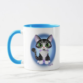 Caneca BRIGHT EYED TABBY KITTEN by Jeff Willis Art