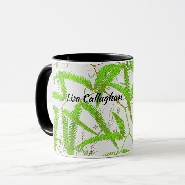 Caneca Bright green fern (Frente Esquerda)