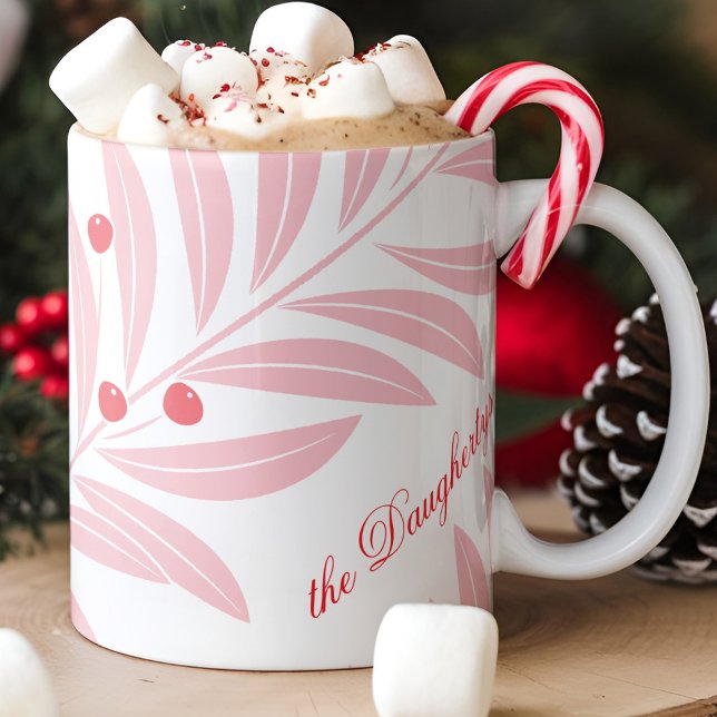 Caneca Bright Holiday Foliage (personalized holiday themed mug)
