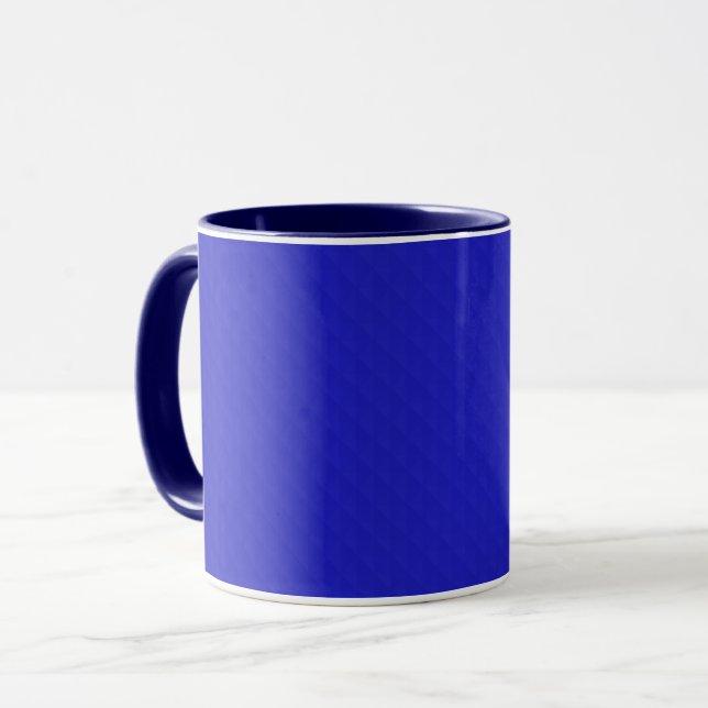 Caneca Brilhante azul néon sólido texturizado. (Frente Esquerda)