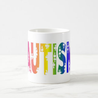 caneca brilhante do autismo