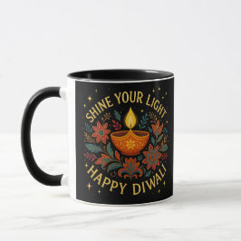 Caneca Brilhe Sua Luz - Feliz Café Diwali