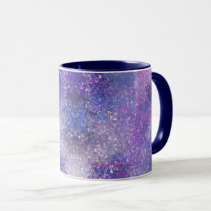 Caneca Brilho de Lantejoulas Rosa e Roxo