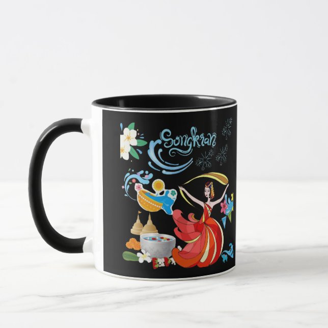 Caneca brilho do ano novo tailandês  (Esquerda)