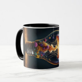 Caneca Brilho elétrico de águas-vivas bioluminescentes vi