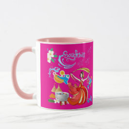 Caneca Brilho rosa quente do ano novo tailandês