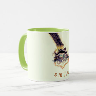 Caneca Brincadeira, Ostrich Smile Mug - Texto Personaliza