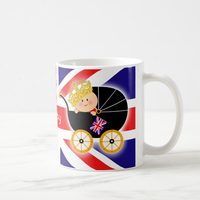 Caneca britânica da bandeira do bebê real (Direita)