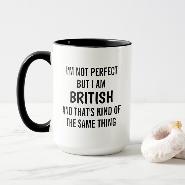 Caneca Britânica, Presente Britânico, Presentes da (Com Donut)