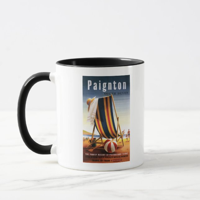 Caneca British Railways Beach Cadeira e Ball Poster (Esquerda)