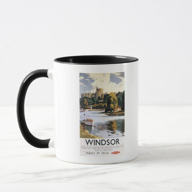 Caneca British Railways Windsor Castle Thames Poster (Esquerda)