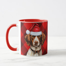 Caneca Brittany Spaniel Dog Red Buffalo Natal