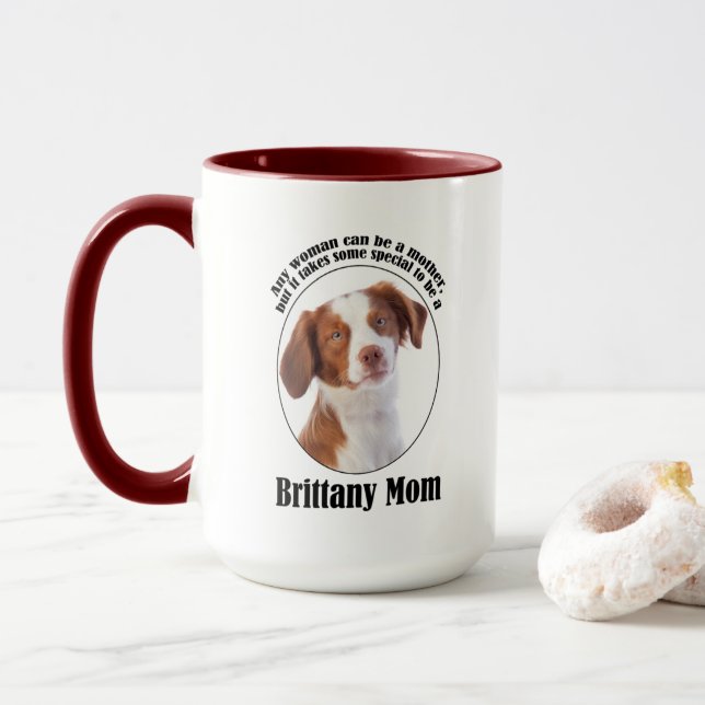 Caneca Brittany Spaniel Mãe (Com Donut)