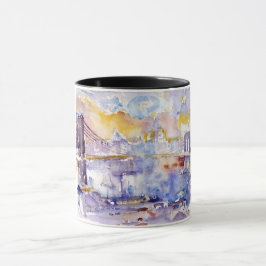 Caneca Brooklyn Bridge (Nova Iorque) (por John Marin)