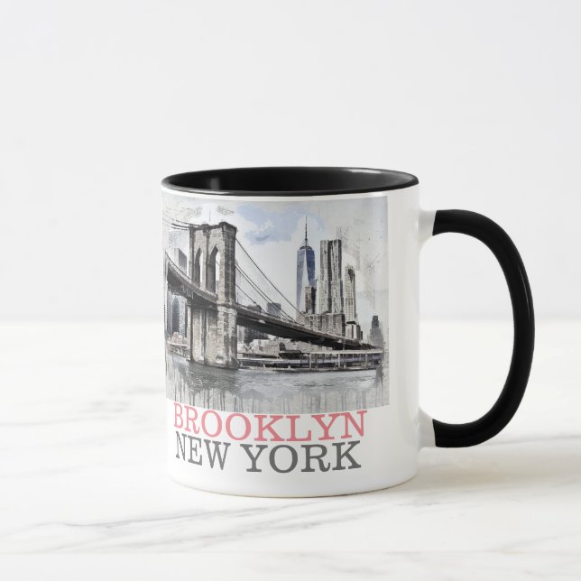 Caneca Brooklyn New York, cena da ponte (Direita)