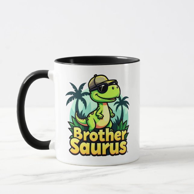 Caneca Brothersaurus - Animação Divertida Dinossauro Irmã (Esquerda)