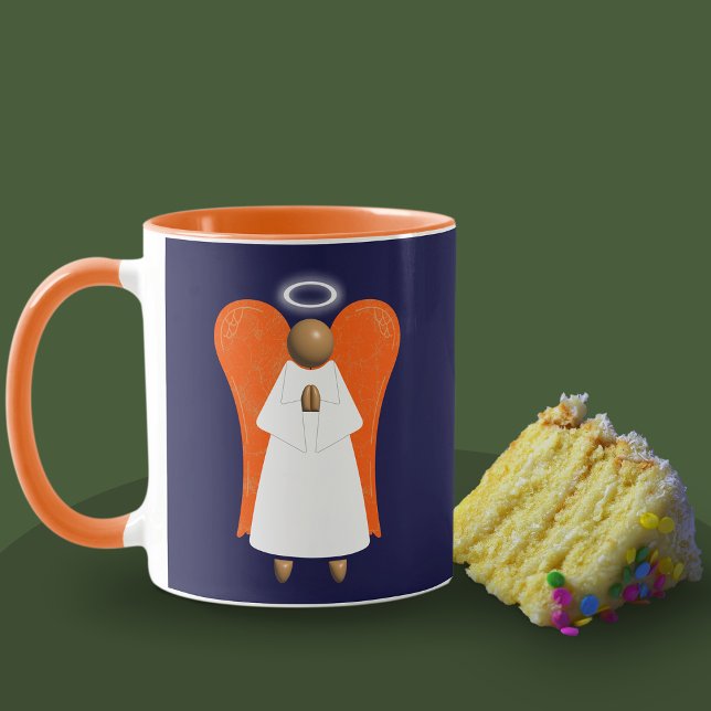 Caneca Brown Angel, Guardian Angel Mug (Brown Guardian Angel mug & Cake)