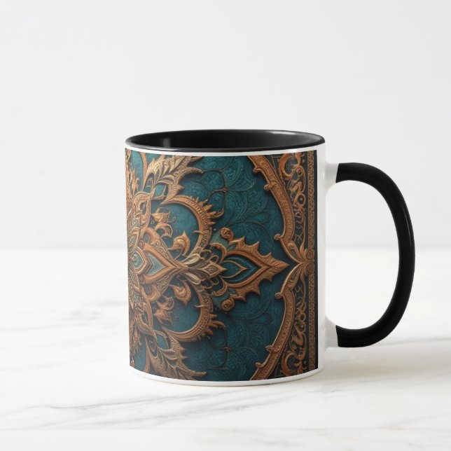 Caneca Brown-Aqua Elegance (Direita)