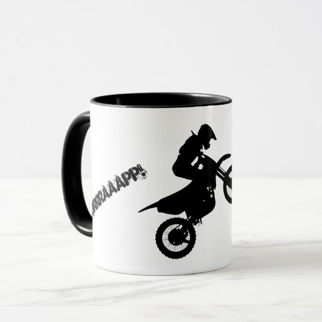 Caneca "BRRRAAAPP! do "caneca de Dirtbike texto (Frente Esquerda)