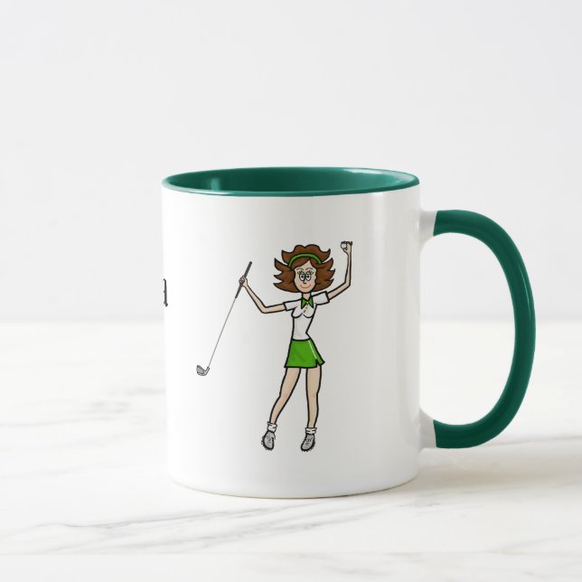 Caneca Brunette Female Golfer Mug (Direita)