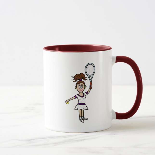 Caneca Brunette Female Tênis Mug (Direita)