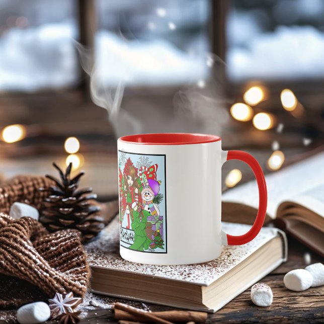 Caneca Brunette Natal Presente Fada (Criador carregado)