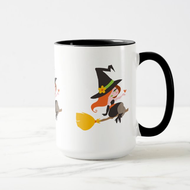 Caneca Bruxa bonito do Redhead (Direita)