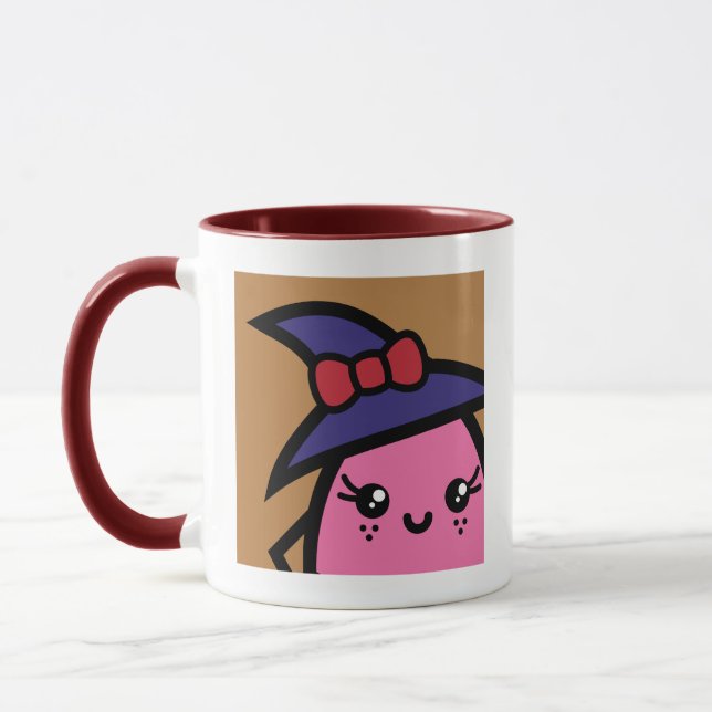 Caneca Bruxa de Ovo Assustador - Halloween | Adicione seu (Esquerda)