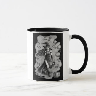 Caneca Bruxa e boneca o Dia das Bruxas