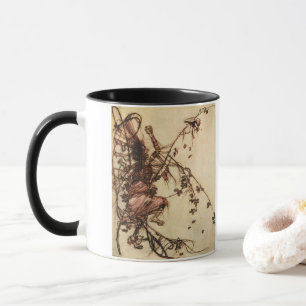 Caneca Bruxa Enredada em Espinhos por Arthur Rackham