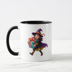 Caneca Bruxa Mágica Entregando Presentes Fantasia de Hall