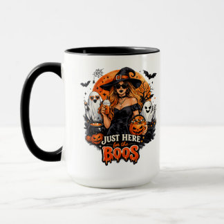 Caneca Bruxa Moderna Aqui Só Para os Espíritos de Hallowe