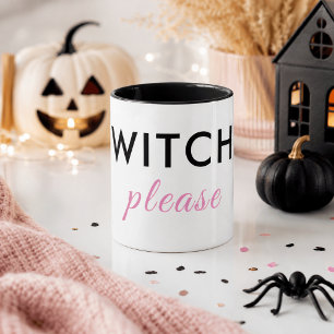 Caneca Bruxa Moderna, Por Favor, Halloween Mug - Chic Mín