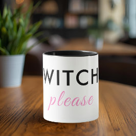 Caneca Bruxa Moderna, Por Favor, Halloween Mug - Chic Mín