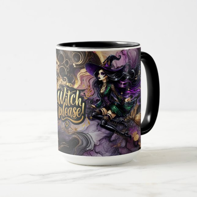 Caneca Bruxa, Por Favor! Fantasia Gótica Pagan Witch Hall (Frente Esquerda)