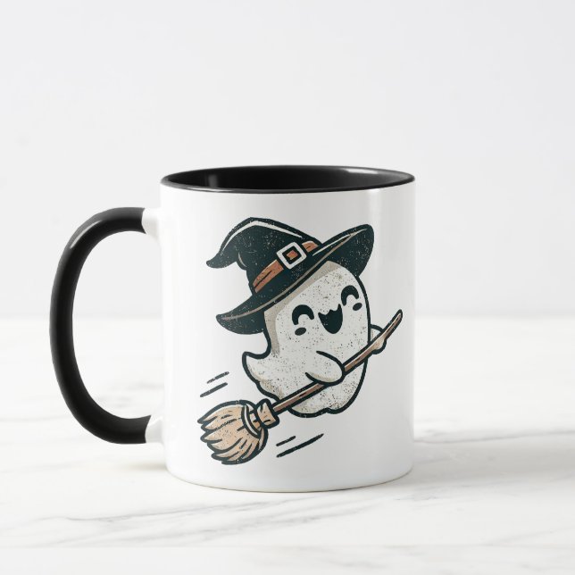 Caneca Bruxa, Por Favor! Ghost Mug Bonito Halloween (Esquerda)