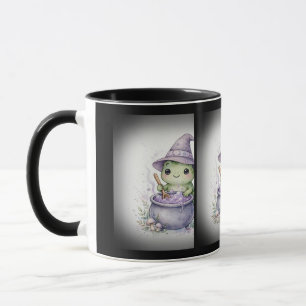 Caneca Bruxa Sapo com Halloween de Caldeirão