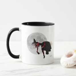 Caneca Bruxa Tipsy Sobre Cãibra De Café Vassoura Voadora