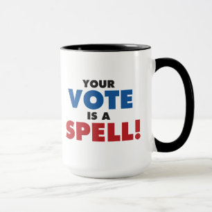Caneca Bruxas Votem! O seu voto é um Spell Mug