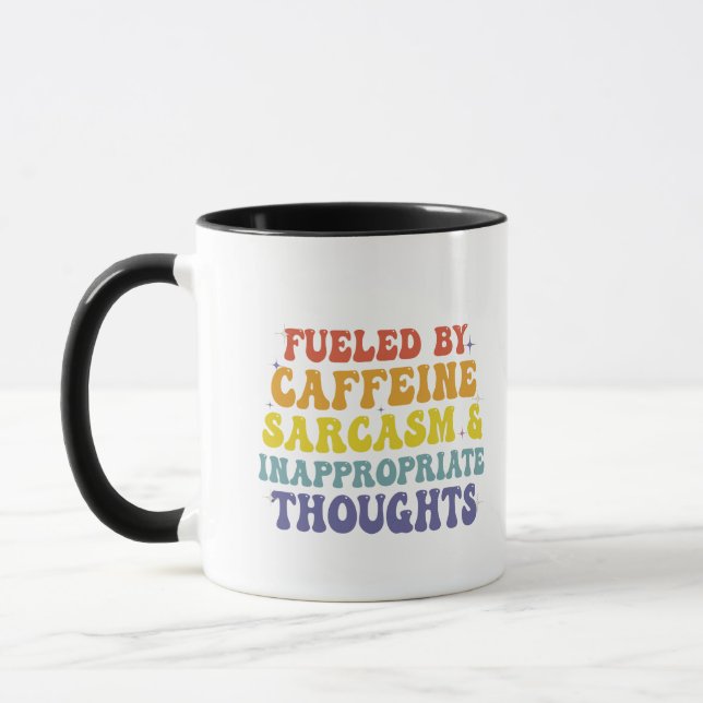 Caneca Bu Caffeine Sarcasm e pensamento inapropriado (Esquerda)