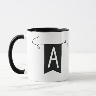 Caneca Buchstabe „A“ Becher  Tasse