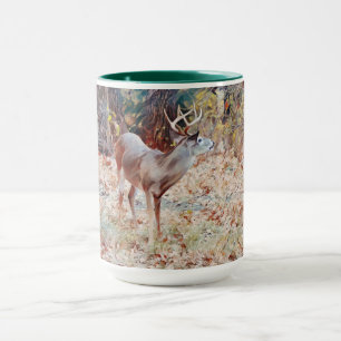 Caneca Buck Deer Art Nature Scene Mug Cup